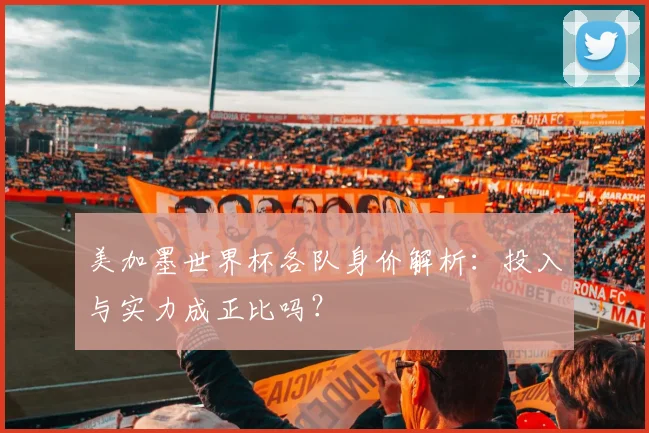 美加墨世界杯各队身价解析:投入与实力成正比吗?